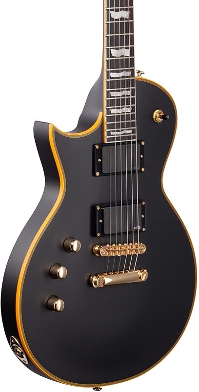 ESP LTD EC-1000 Electric Guitar, Left-Handed, Vintage Black, Full Left Front