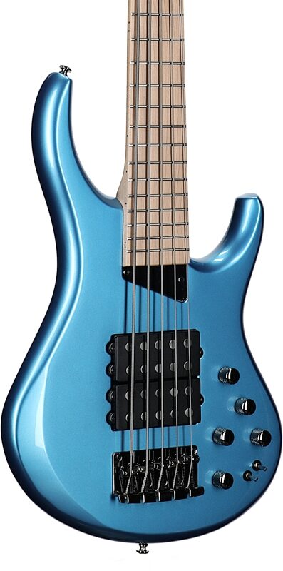MTD Kingston Super 5 Electric Bass, Super Blue, Full Left Front