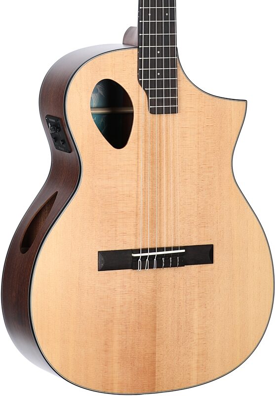 Michael Kelly Forte Port Nylon Classical Acoustic-Electric Guitar, Natural, Full Left Front