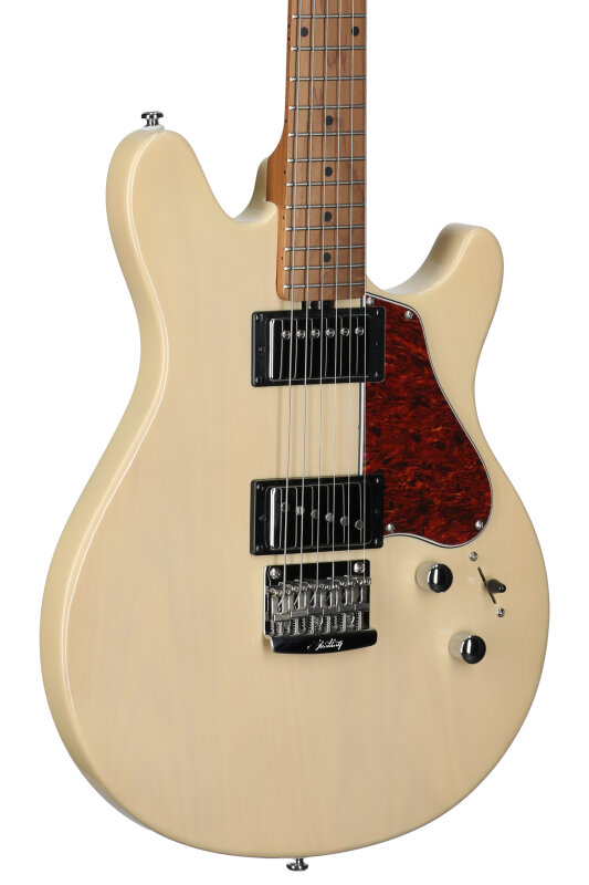 Sterling by Music Man James Valentine JV60 Electric Guitar, Trans Buttermilk, Full Left Front