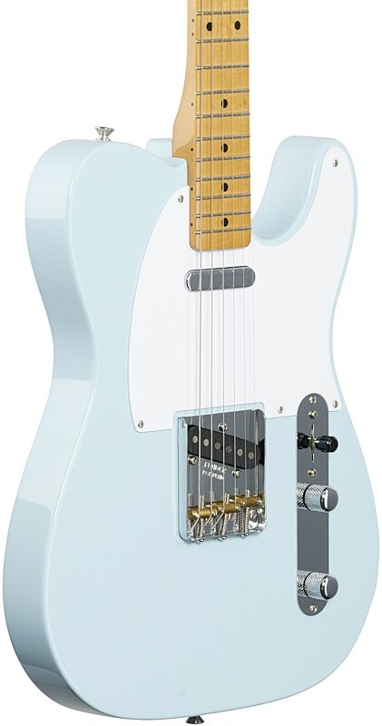 Fender Vintera '50s Telecaster Electric Guitar, Maple Fingerboard (with Gig Bag), Sonic Blue, Full Left Front