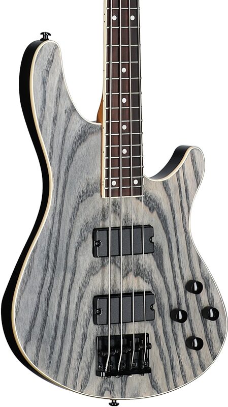 Schecter C-4 Standard Electric Bass, Charcoal Satin, Full Left Front