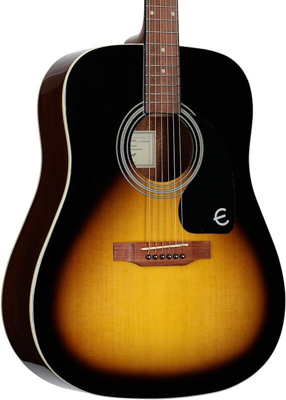 Epiphone Songmaker FT-100 Acoustic Guitar, Vintage Sunburst, Full Left Front