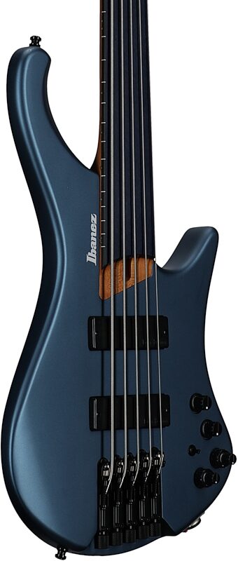 Ibanez EHB1005F Electric Bass (with Gig Bag), Arctic Ocean Matte, Full Left Front