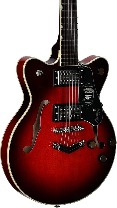 Gretsch G2655 Streamliner CB Junior Electric Guitar, Claret Burst, Full Left Front
