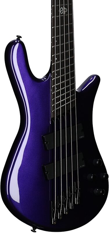 Spector NS Dimension HP Multi-Scale 5-String Bass Guitar (with Bag), Plum Crazy, Full Left Front