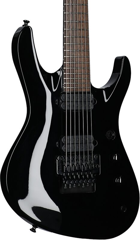 Jackson Pro Chris Broderick Soloist 7 Electric Guitar with Floyd Rose, Black, USED, Scratch and Dent, Full Left Front