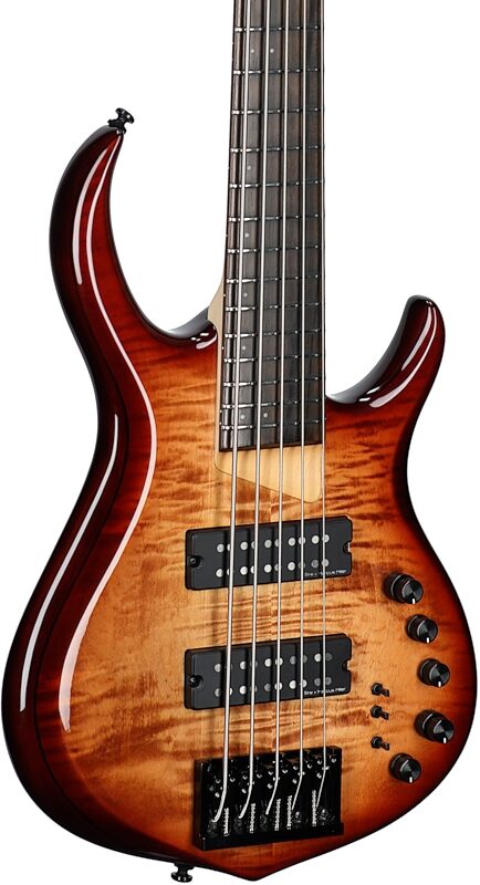 Sire Marcus Miller M7 Electric Bass Guitar, 5-String, Brown Sunburst, Full Left Front