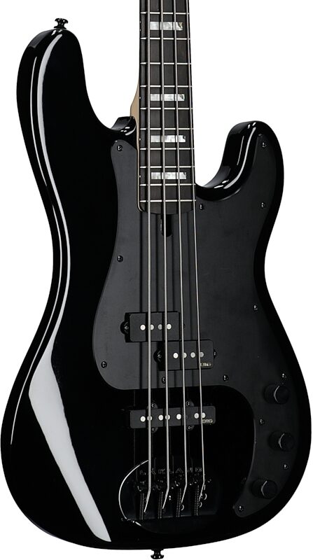 Lakland Skyline 44-64 Custom GZ PJ Electric Bass, Black, Full Left Front