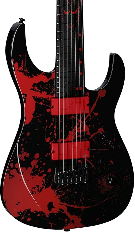 Legator Ninja 7 Slaughter Series Electric Guitar, 7-String, Demolisher Black , Full Left Front
