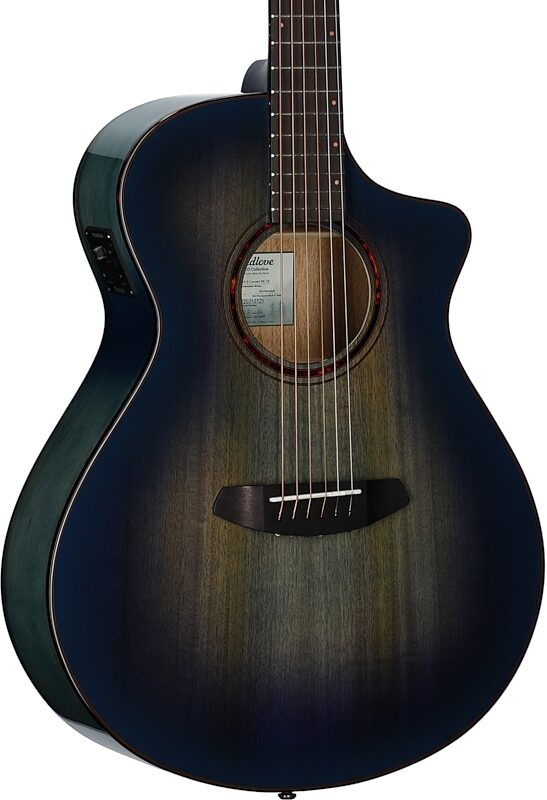 Breedlove Pursuit Exotic S Concert CE Myrtlewood Acoustic-Electric Guitar, Blue Eyes, B-Stock, Full Left Front