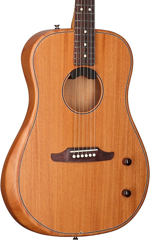 Fender Highway Dreadnought Acoustic-Electric Guitar (with Gig Bag), All-Mahogany, Full Left Front