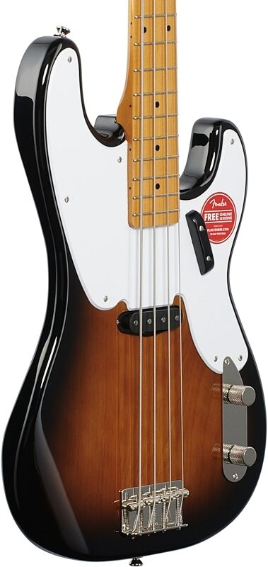 Squier Classic Vibe '50s Precision Electric Bass, with Maple Fingerboard, 2-Color Sunburst, Full Left Front