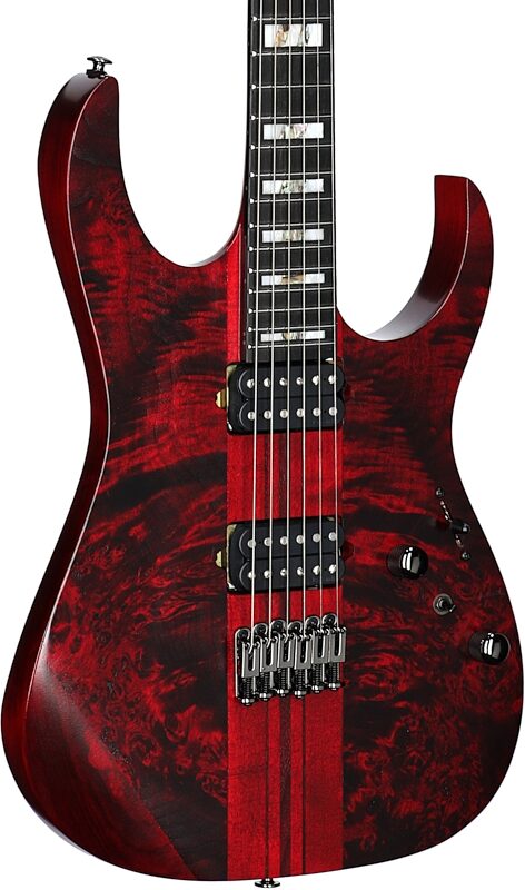 Ibanez RGT1221PB Premium Electric Guitar (with Gig Bag), Stained Wine Red, Scratch and Dent, Full Left Front