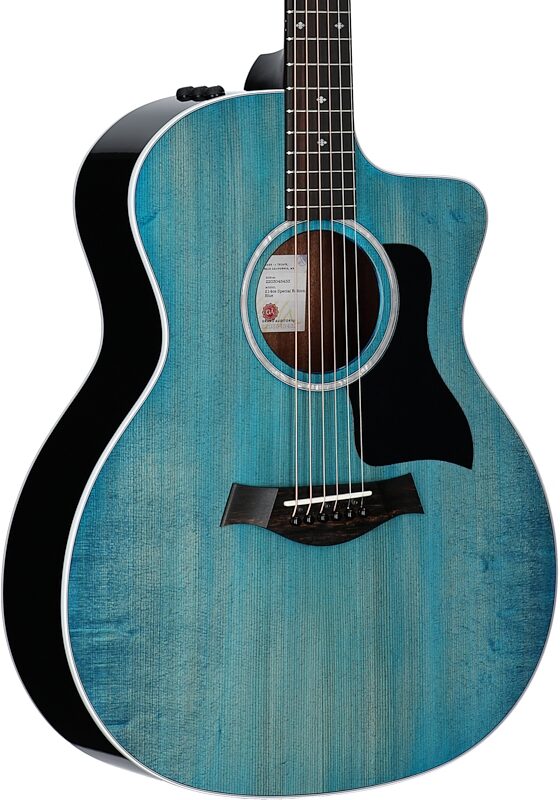 Taylor 214ce-SE Grand Auditorium Acoustic-Electric Guitar (with AeroCase), Blue, Full Left Front