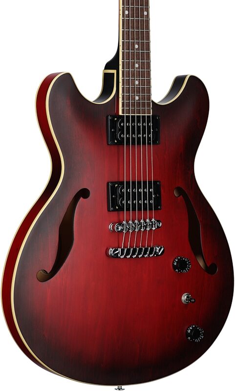 Ibanez AS53 Artcore Semi-Hollowbody Electric Guitar, Sunburst Red, Full Left Front