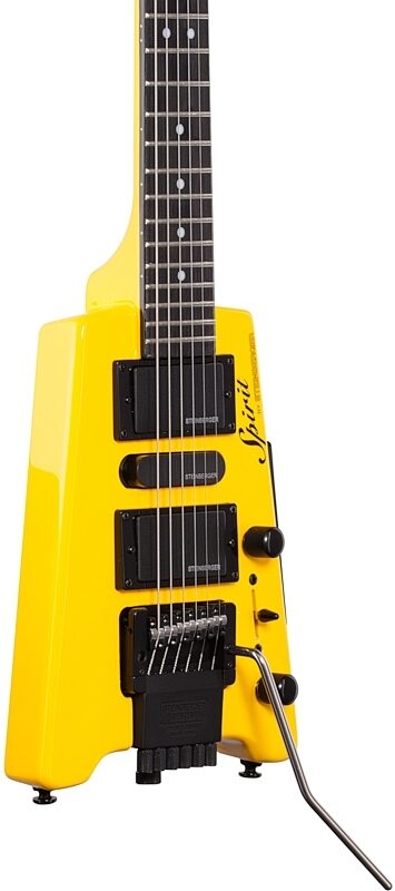 Steinberger Spirit GT Pro Deluxe Electric Guitar (with Bag), Hot Rod Yellow, Full Left Front