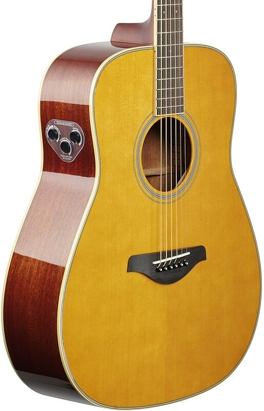 Yamaha FG-TA Dreadnought TransAcoustic Acoustic-Electric Guitar, Vintage Tint, Full Left Front