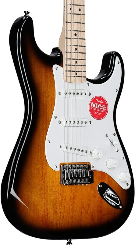 Squier Sonic Stratocaster Electric Guitar, Two Color Sunburst, USED, Blemished, Full Left Front