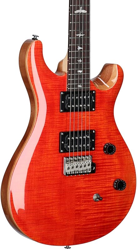 PRS Paul Reed Smith SE CE 24 Electric Guitar (with Gig Bag), Blood Orange, Blemished, Full Left Front
