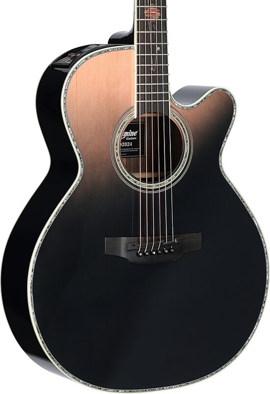 Takamine Limited Edition 2024 Acoustic-Electric Guitar (with Case), Penumbra Blue, Full Left Front