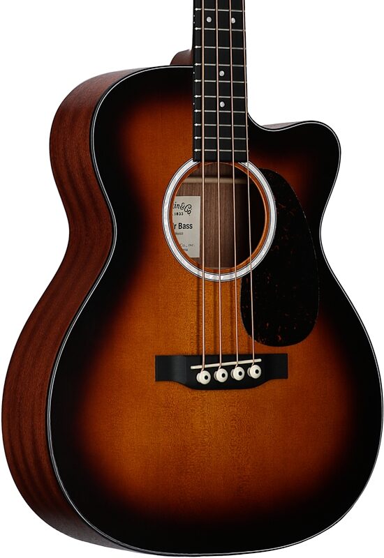 Martin 000CJR-10E Burst Acoustic-Electric Bass (with Gig Bag), New, Full Left Front