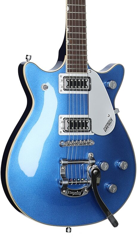 Gretsch G5232T Electromatic Double Jet Electric Guitar, Laurel Fingerboard, Fairlane Blue, Full Left Front