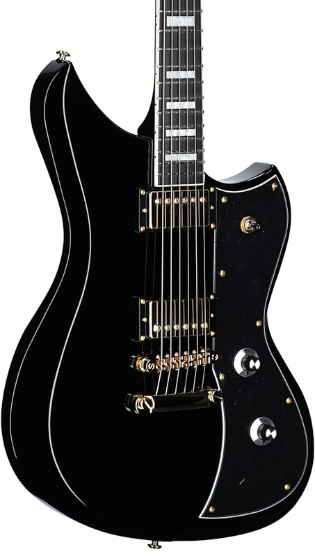 Dunable DE Yeti Electric Guitar (with Gig Bag), Gloss Black, Full Left Front