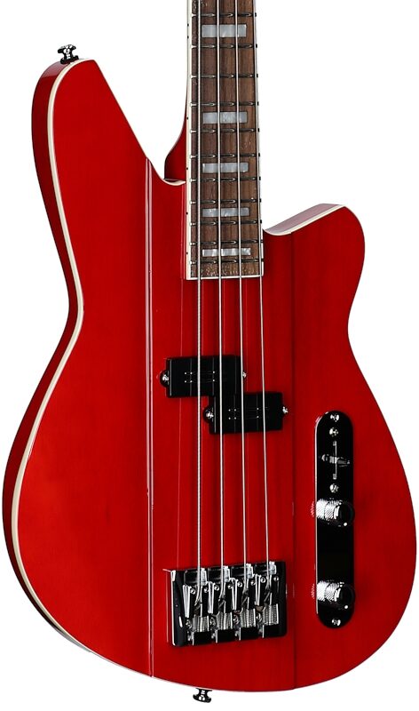 Reverend Sentinel Electric Bass, Transparent Cherry, Full Left Front