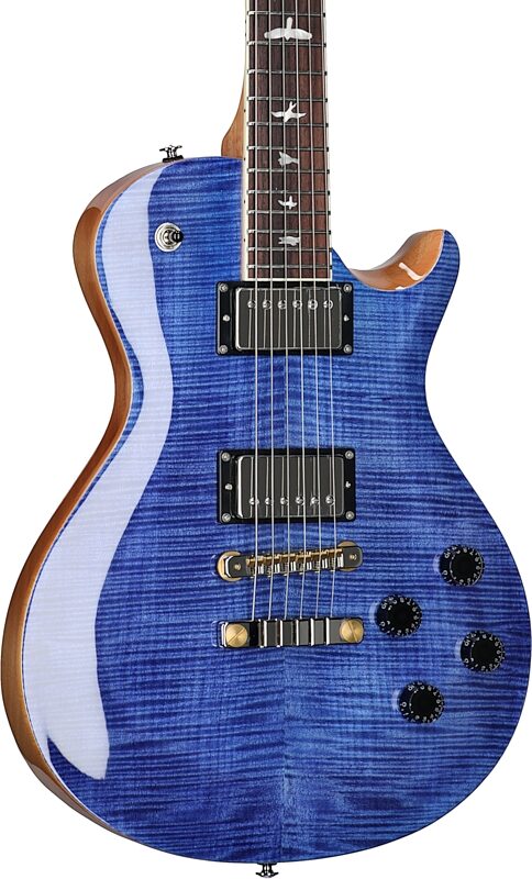PRS Paul Reed Smith SE McCarty 594 Singlecut Electric Guitar (with Gig Bag), Faded Blue, Full Left Front