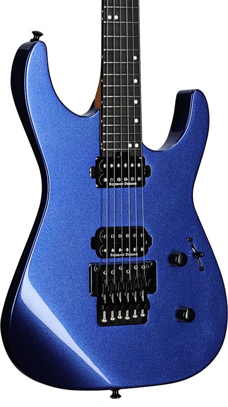 Jackson American Series Virtuoso Electric Guitar (with Case), Mystic Blue, Full Left Front