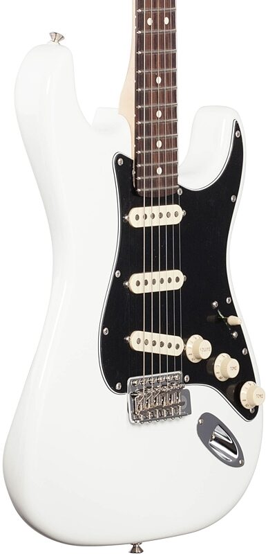 Fender American Performer Stratocaster Electric Guitar, Rosewood Fingerboard (with Gig Bag), Arctic White, Full Left Front