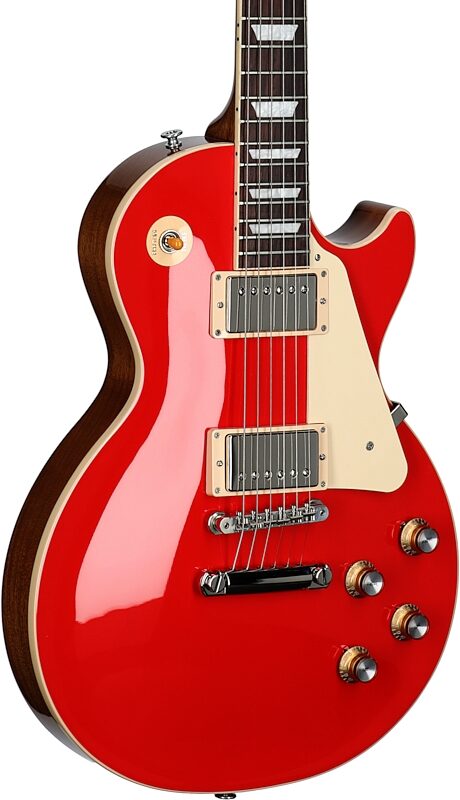 Gibson Les Paul Standard '60s Custom Color Electric Guitar, Plain Top (with Case), Cardinal Red, Full Left Front
