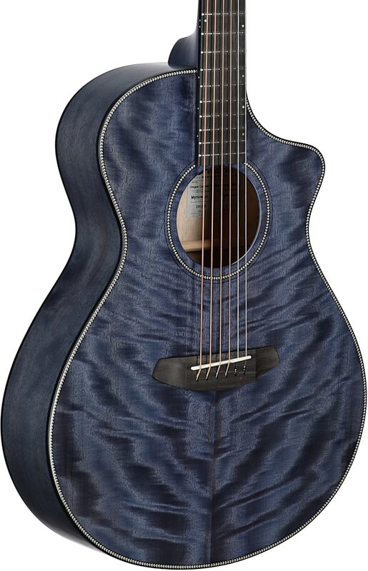 Breedlove Oregon Concert Stormy Night CE Thinline Acoustic-Electric Guitar (with Case), Stormy Night, Full Left Front