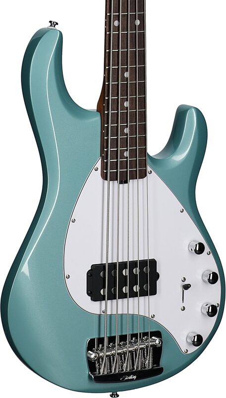 Sterling by Music Man Ray35 StingRay Electric Bass, Dorado Green, Full Left Front