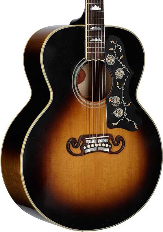Gibson Custom Shop Murphy Lab 1957 SJ-200 Jumbo Acoustic Flat Top Guitar (with Case), Light Aged Vintage Sunburst, Full Left Front