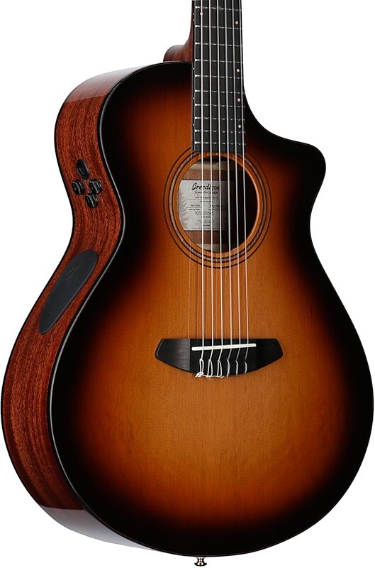 Breedlove Organic Solo Pro Concert Classical Acoustic-Electric Guitar (with Case), Edgeburst, Full Left Front
