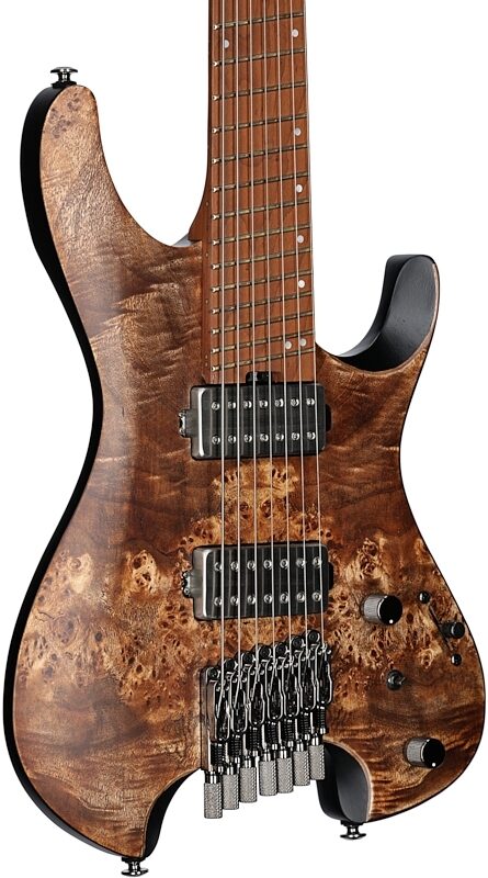 Ibanez QX527PB Electric Guitar, 7-String (with Gig Bag), Antique Brown Stain, Full Left Front
