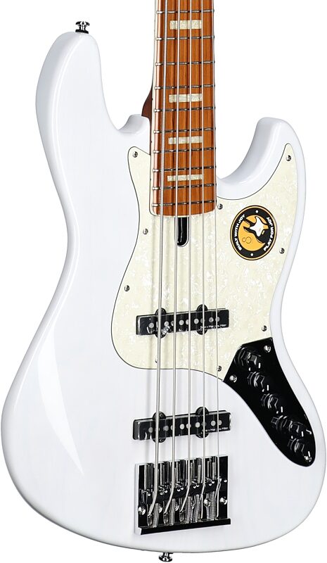 Sire Marcus Miller V8 Electric Bass, 5-String (with Gig Bag), White Blonde, Full Left Front