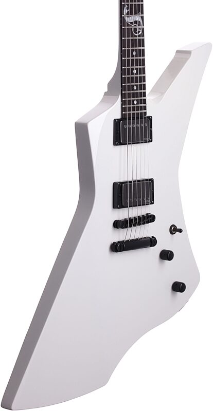 ESP LTD James Hetfield Snakebyte Electric Guitar (with Case), Snow White, Full Left Front
