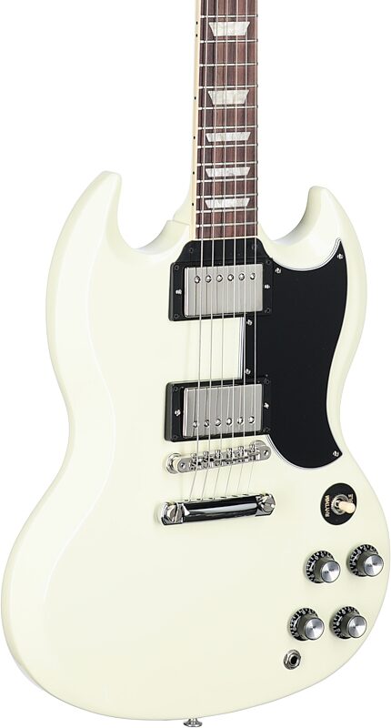 Gibson SG Standard '61 Custom Color Electric Guitar (with Case), Classic White, Full Left Front