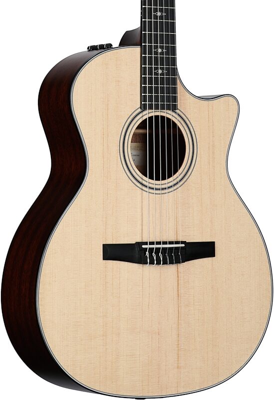 Taylor 314ce-N Grand Auditorium Classical Acoustic-Electric Guitar (with Case), New, Full Left Front