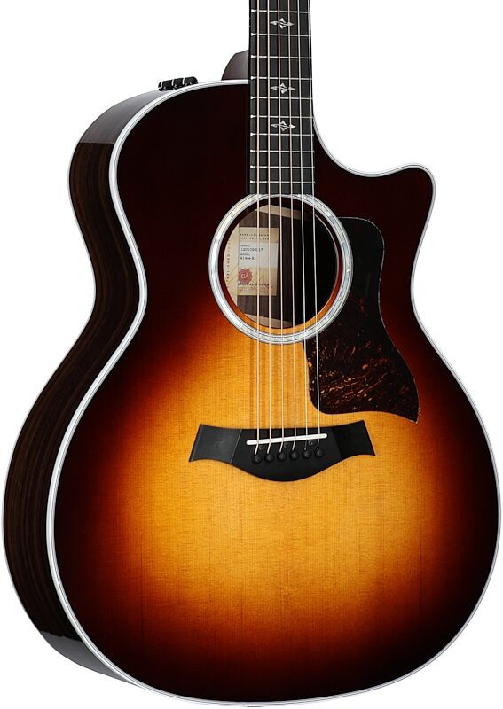 Taylor 414ce-R Grand Auditorium Acoustic-Electric Guitar (with Case), Tobacco Sunburst, with Hard Case, Full Left Front
