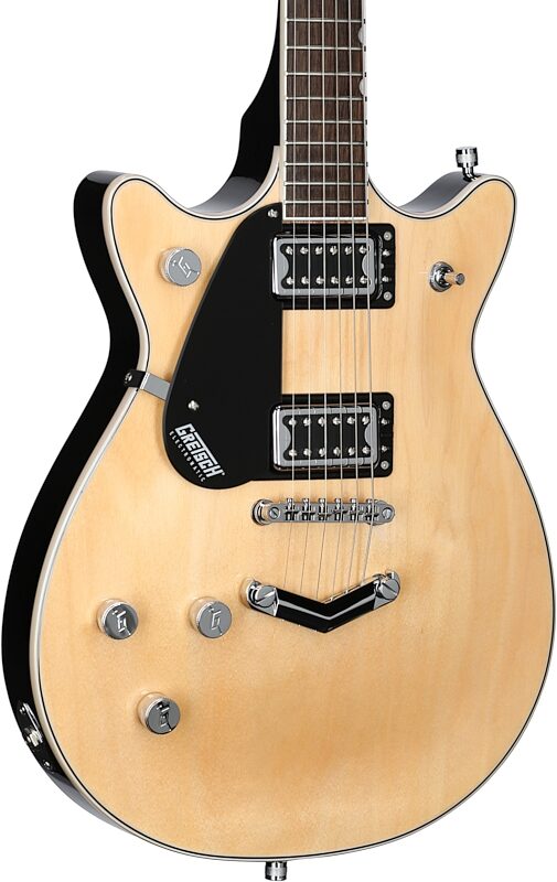 Gretsch G5222-LH Electromatic Double Jet BT Electric Guitar, Left-Handed, Natural, Full Left Front