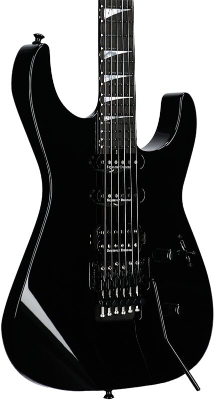 Jackson American Series Soloist SL3 Electric Guitar (with Case), Gloss Black, Full Left Front