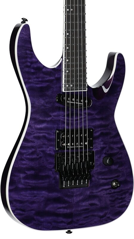ESP LTD Andy LaRocque ALR-II Electric Guitar (with Case), ST Purple, Full Left Front