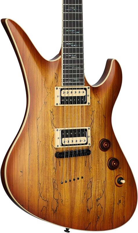 Schecter Avenger Exotic Electric Guitar, Spalted Maple, Full Left Front