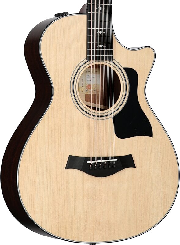 Taylor 352ce 12 Fret 12-String Acoustic-Electric Guitar (with Case), New, Full Left Front
