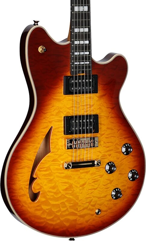 EVH Eddie Van Halen SA-126 Special Quilted Maple Electric Guitar (with Case), Tobacco Burst, Tobacco Burst, Full Left Front