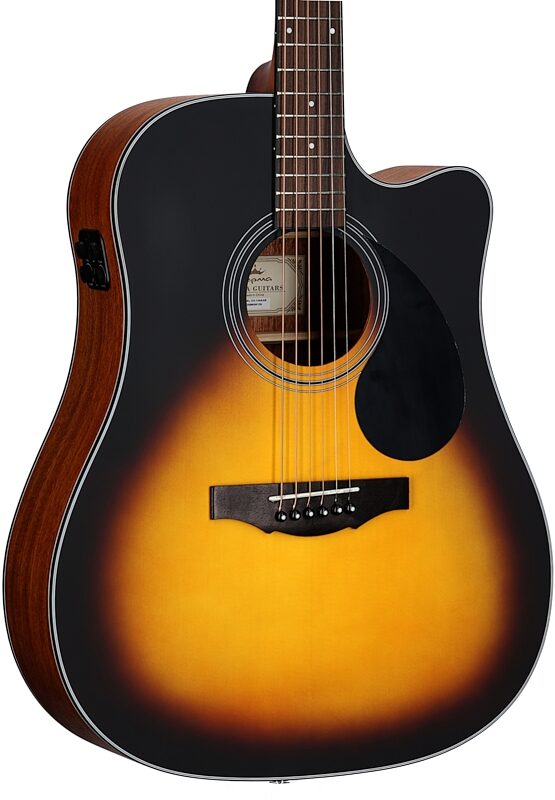 Kepma K3 Series D3-130 Acoustic-Electric Guitar, Sunburst Matte, with AcoustiFex K-10 Pickup, Full Left Front